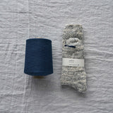 "Garabou" Organic Cotton Slipper Socks|7-6010 | Indigo