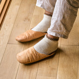 Alpaca Organic Cotton Garland Stitch Pile Socks|7-5011