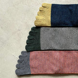 9-1097|ウール 5本指細ボーダー