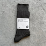 8-0011|100% cotton gallnut ribbed socks