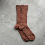 4-4026|Alpaca Linen Ribbed Socks