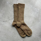 4-4026|Alpaca Linen Ribbed Socks