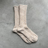 4-4026|Alpaca Linen Ribbed Socks