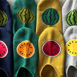 9-1114|コットン 足底パイルスイカ柄カバー