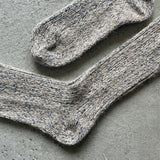 4-4026|Alpaca Linen Ribbed Socks