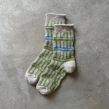 4-2017|Organic Cotton Irregular Stripes Socks