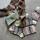 4-2017|Organic Cotton Irregular Stripes Socks