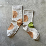 4-2015|Organic Cotton Rubber Free Asymmetry Dot Socks