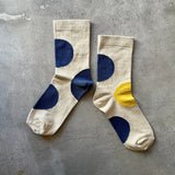 4-2015|Organic Cotton Rubber Free Asymmetry Dot Socks