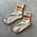 4-2018|Organic Cotton Linen Pile Sole Line Socks