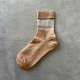 4-2018|Organic Cotton Linen Pile Sole Line Socks