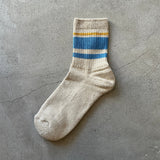 4-2018|Organic Cotton Linen Pile Sole Line Socks