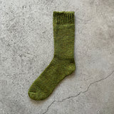 4-2002|Organic Cotton Linen Low Gauge Plain Socks