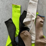 4-2010|Linen Ribbed Socks