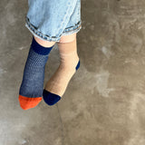 4-2003|Organic Cotton Waffle Pattern Ankle Socks