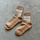 4-2018|Organic Cotton Linen Pile Sole Line Socks