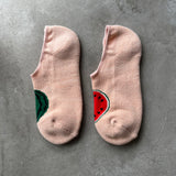 5-5009|Organic Cotton Watermelon No Show Socks