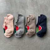 5-5009|Organic Cotton Watermelon No Show Socks
