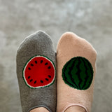 5-5009|Organic Cotton Watermelon No Show Socks
