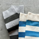 8-0048|Plain Border Socks