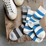 8-0048|Plain Border Socks