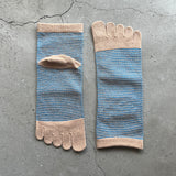 4-2006|Organic Cotton Linen Toe Ankle Socks