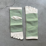 4-2006|Organic Cotton Linen Toe Ankle Socks