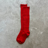 4-4032|Wool Low-Gauge Ribbed Knee Socks