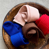 4-4032|Wool Low-Gauge Ribbed Knee Socks