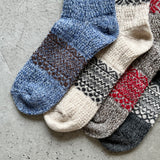 4-4028|Wool Organic Cotton Snow Pattern Socks