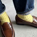 5-5014|Organic Cotton Slab Ribbed Socks