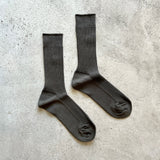 8-0011|100% cotton gallnut ribbed socks
