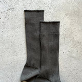 8-0011|100% cotton gallnut ribbed socks