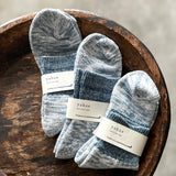 Indigo Organic Cotton Pile Ankle Socks | 7-5020