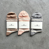 8-0019|ゴムなし プレーンボーダーソックス