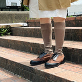 4-1003|Organic Cotton Ribbed Knee Socks