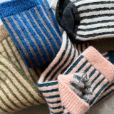 4-4005|Organic Cotton Mohair Stripes Socks