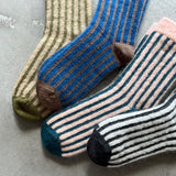 4-4005|Organic Cotton Mohair Stripes Socks