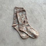 4-4001|Organic Cotton Rose Hip Pattern Socks