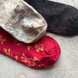 4-4001|Organic Cotton Rose Hip Pattern Socks
