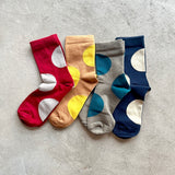 4-4003|Organic Cotton Asymmetry Dot Socks