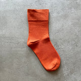 4-1000|Organic Cotton Rubber Free Plain Socks