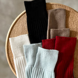 4-1003|Organic Cotton Ribbed Knee Socks