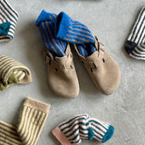 4-4005|Organic Cotton Mohair Stripes Socks