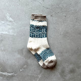 4-4011|Wool Organic Cotton Snow Pattern Socks