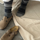 4-4011|Wool Organic Cotton Snow Pattern Socks