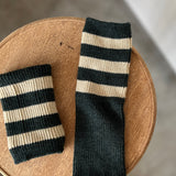 4-4013|Wool Organic Cotton Stripes Sleeve