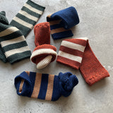 4-4013|Wool Organic Cotton Stripes Sleeve