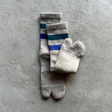 4-4008|Organic Cotton Yak Pile Soles Tabi Socks