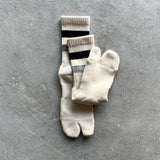 4-4008|Organic Cotton Yak Pile Soles Tabi Socks